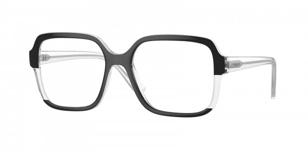 Vogue VO5555 Eyeglasses, 3138 BLACK/TRANSPARENT GLITTER (BLACK)
