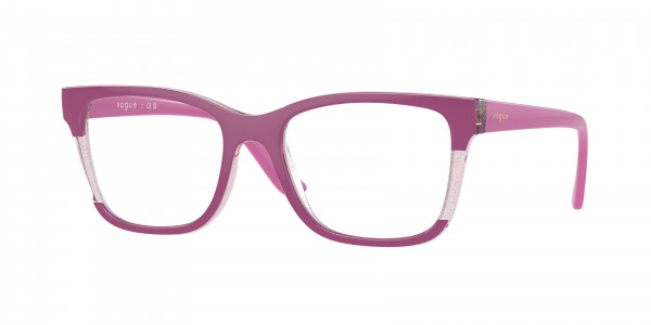 Vogue VO5556 Eyeglasses, 3142 FUCHSIA/TRANSP PINK GLITTER (PINK)