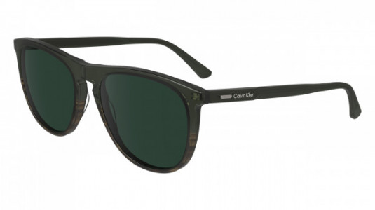 Calvin Klein CK24508S Sunglasses, (303) GREEN/STRIPED BROWN