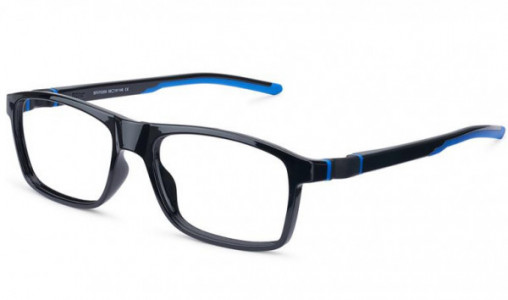 Bflex B-BOLD Eyeglasses, BF070358 BLK/BLUE