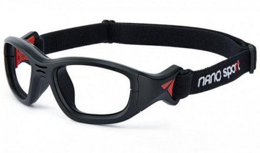 Nano Vista NSP99 Eyeglasses, NSP990253 MATTE BLACK/RED
