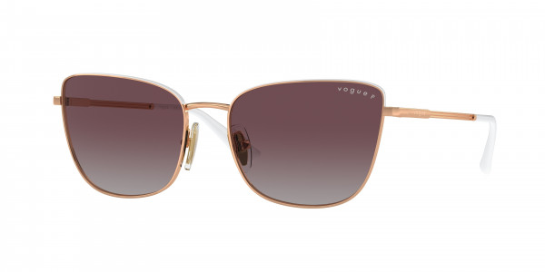 Vogue VO4308S Sunglasses, 515262 ROSE GOLD/TOP WHITE GREY GRADI (GOLD)