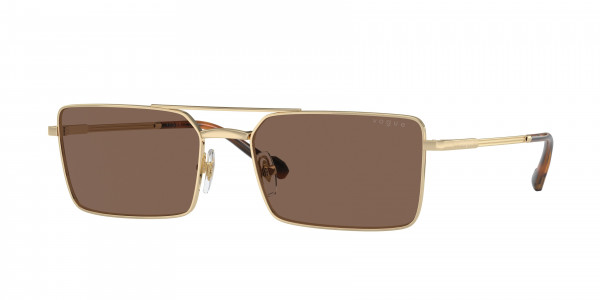 Vogue VO4309S Sunglasses, 848/73 PALE GOLD DARK BROWN (GOLD)