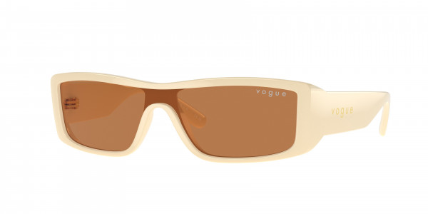 Vogue VO5442SM Sunglasses, 317073 FULL MILK DARK BROWN (WHITE)