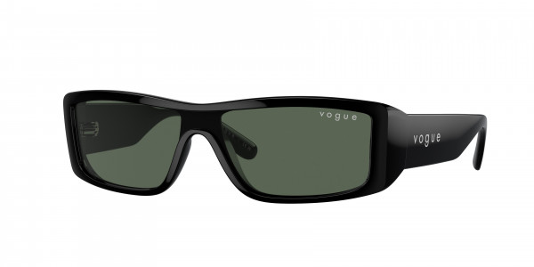 Vogue VO5442SM Sunglasses, W44/71 BLACK DARK GREEN (BLACK)