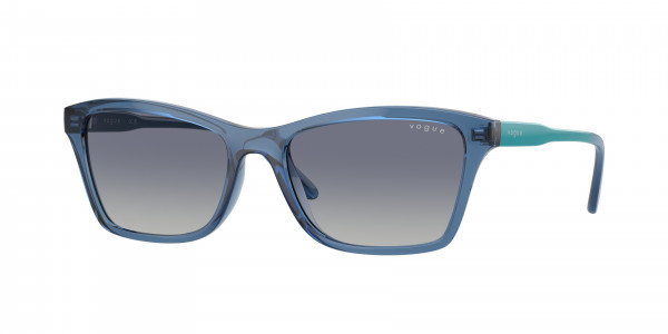 Vogue VO5551S Sunglasses, 30854L TRANSPARENT BLUE GREY GRADIENT (BLUE)