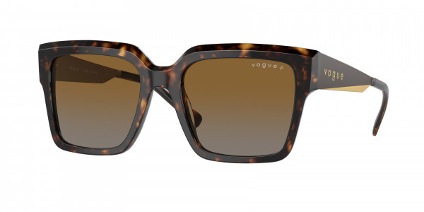 Vogue VO5553S Sunglasses, W656T5 DARK HAVANA GRADIENT BROWN POL (BROWN)