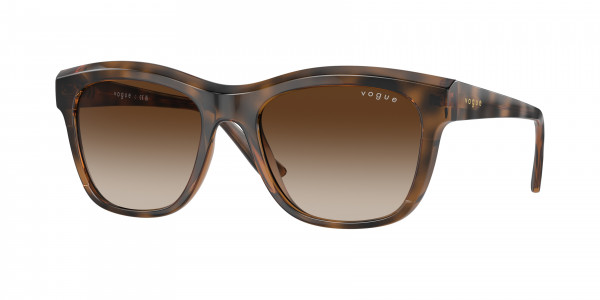 Vogue VO5557S Sunglasses, 238613 TOP DARK HAVANA/LIGHT BROWN BR (BROWN)