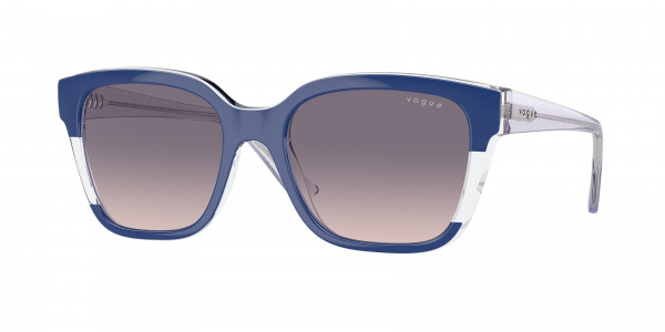 Vogue VO5558SF Sunglasses, 315236 TOP BLUE/TRANSPARENT GREY PINK (BLUE)
