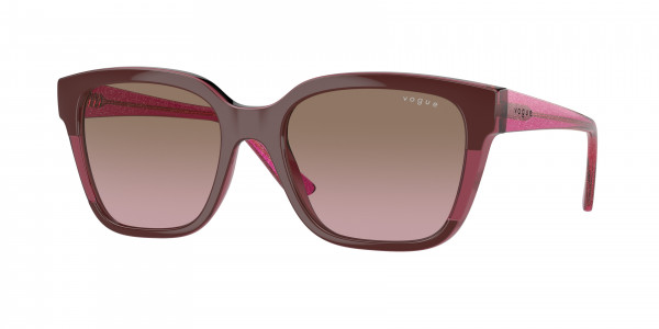 Vogue VO5558SF Sunglasses, 315414 TOP BORDEAUX/TRANSP FUCHSIA VI (RED)