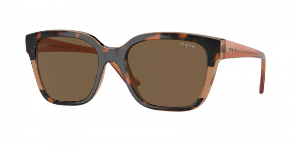 Vogue VO5558SF Sunglasses, 315773 TOP HAVANA/TRANSPARENT BROWN D (BROWN)