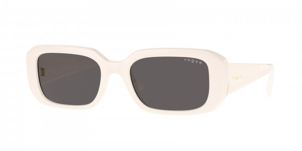 Vogue VO5565S Sunglasses, 312487 FULL IVORY BLACK SMOKE (WHITE)