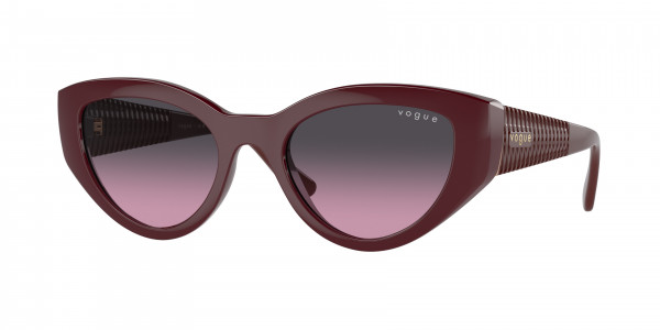 Vogue VO5566S Sunglasses, 304890 FULL BORDEAUX VIOLET GRADIENT (RED)