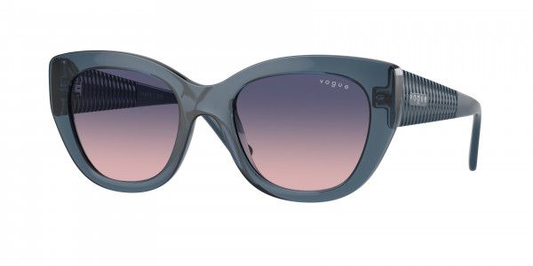 Vogue VO5567S Sunglasses, 2764I6 TRANSPARENT BLUE PINK GRADIENT (BLUE)