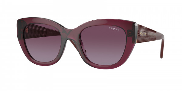 Vogue VO5567S Sunglasses, 29898H TRANSPARENT CHERRY VIOLET GRAD (VIOLET)