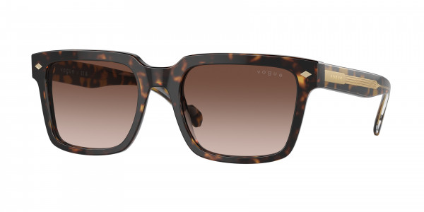 Vogue VO5573S Sunglasses, W65613 DARK HAVANA GRADIENT BROWN (BROWN)
