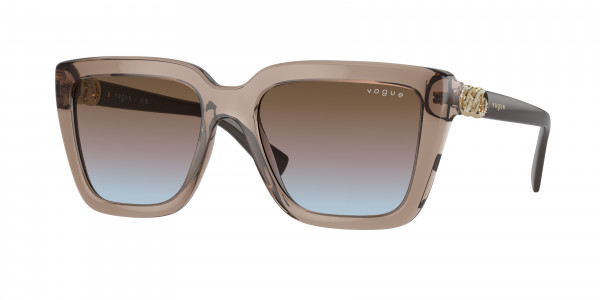Vogue VO5575SB Sunglasses, 294048 TRANSPARENT BROWN AZURE GRAD P (BROWN)