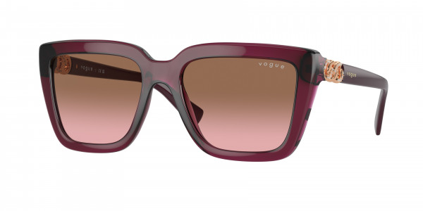 Vogue VO5575SB Sunglasses, 298914 TRANSPARENT CHERRY PINK GRADIE (VIOLET)