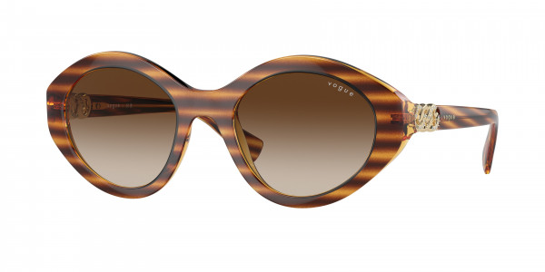 Vogue VO5576SB Sunglasses, 150813 STRIPED DARK HAVANA GRADIENT D (BROWN)