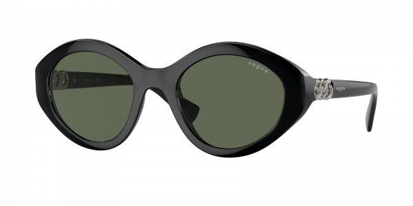 Vogue VO5576SB Sunglasses, W44/71 BLACK DARK GREEN (BLACK)