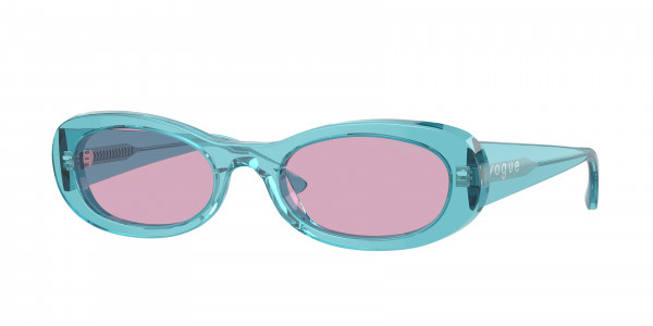 Vogue VO5582S Sunglasses, 316676 TRANSPARENT TORQUOISE VIOLET (BLUE)