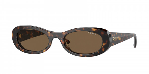 Vogue VO5582S Sunglasses, W65673 DARK HAVANA DARK BROWN (BROWN)