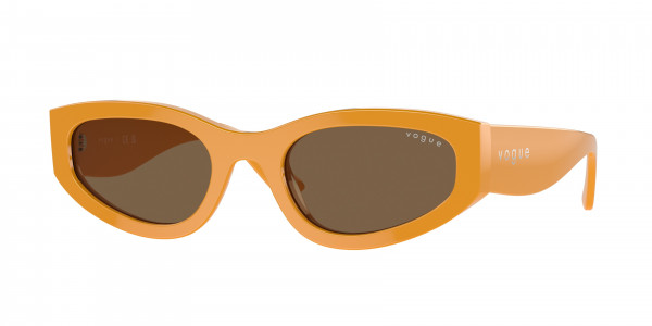 Vogue VO5585S Sunglasses, 315973 FULL OCHER DARK BROWN (YELLOW)
