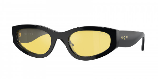 Vogue VO5585S Sunglasses, W44/85 BLACK YELLOW FLASH SILVER (BLACK)