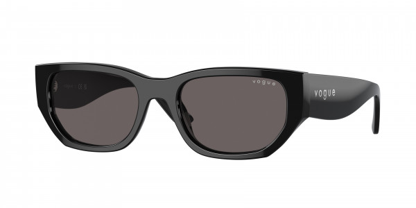 Vogue VO5586S Sunglasses, W44/87 BLACK BLACK SMOKE (BLACK)
