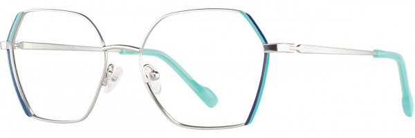 Scott Harris Scott Harris 914 Eyeglasses, 2 - Silver / Aqua / Navy
