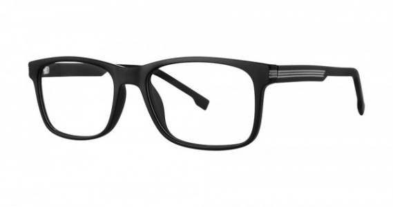 Modern Optical ASSOCIATE Eyeglasses, Black Matte/Grey