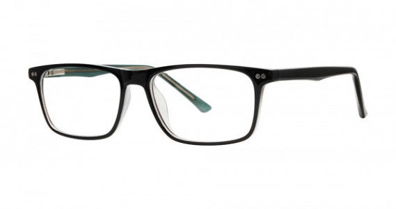 Modern Optical FICTION Eyeglasses, Black/Crystal Green