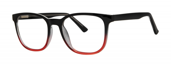Modern Optical LARA Eyeglasses, Black Red Crystal fade