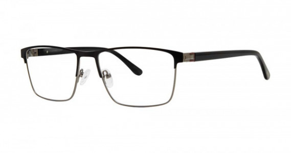 Big Mens Eyewear Club BIG FLOW Eyeglasses, Matte Black/Gunmetal/Black