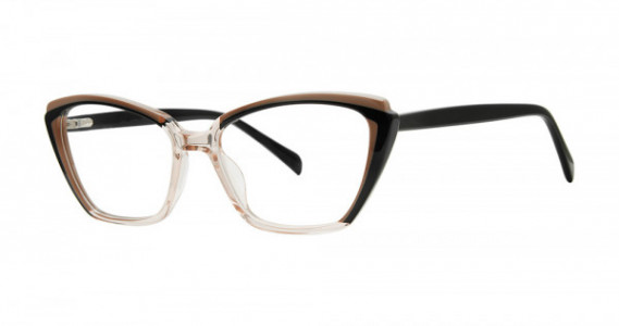 Genevieve AGAIN Eyeglasses, Black/Ivory/Crystal