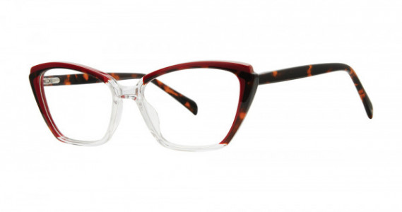Genevieve AGAIN Eyeglasses, Red/Tortoise/Crystal
