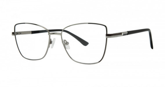 Genevieve ENSLEY Eyeglasses, Black/Burgundy/Silver