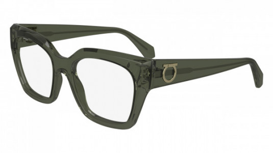 Ferragamo SF2983 Eyeglasses, (320) TRANSPARENT KHAKI