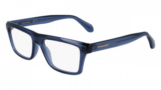 Ferragamo SF2988 Eyeglasses, (450) TRANSPARENT AZURE