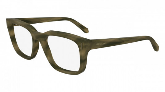 Ferragamo SF2996 Eyeglasses, (319) STRIPED KHAKI