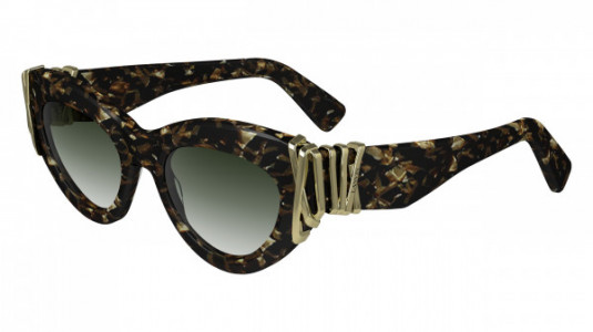 Lanvin LNV671S Sunglasses, (239) TEXTURED BROWN GOLD