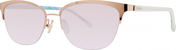 Lilly Pulitzer Cannes Sunglasses, Rose Gold