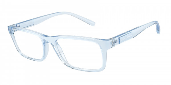 Armani Exchange AX3115 Eyeglasses, 8345 SHINY TRANSPARENT BLUE (BLUE)