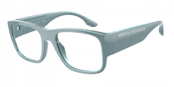 Armani Exchange AX3112U Eyeglasses, 8352 METALIZED LIGHT BLUE/GREY (BLUE)