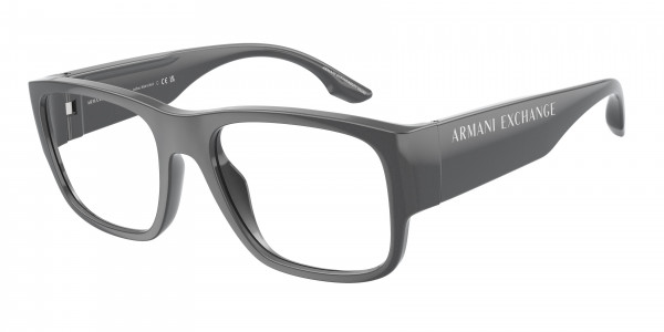 Armani Exchange AX3112U Eyeglasses, 8355 METALIZED BLACK (BLACK)