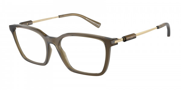 Armani Exchange AX3113 Eyeglasses, 8349 SHINY TRANSPARENT BROWN (BROWN)