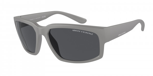 Armani Exchange AX4142SU Sunglasses, 818087 MATTE GREY DARK GREY (GREY)
