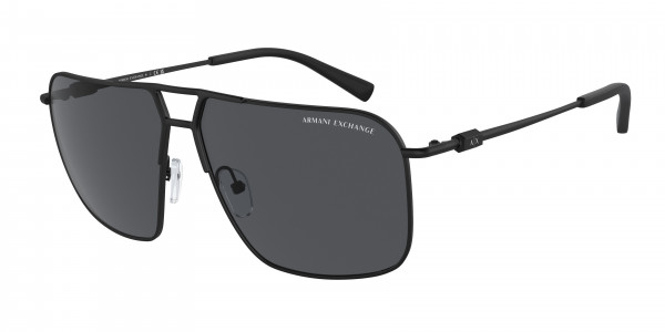 Armani Exchange AX2050S Sunglasses, 600087 MATTE BLACK DARK GREY (BLACK)