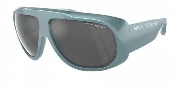 Armani Exchange AX4143SU Sunglasses, 83526G METALIZED LIGHT BLUE/GREY GREY (BLUE)