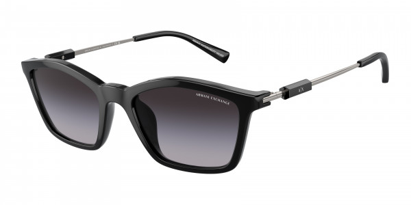 Armani Exchange AX4146SU Sunglasses, 81588G SHINY BLACK GREY GRADIENT (BLACK)